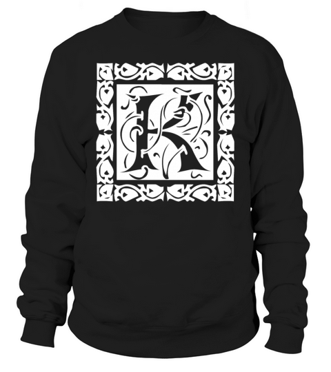 K Capital Letter Initial Monogram Alphabet Name Sweatshirt Unisex