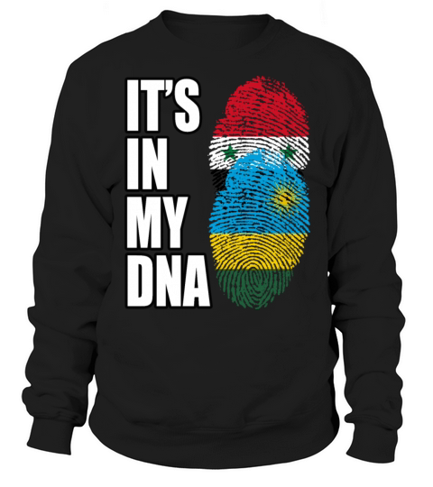 Syrian And Rwandan Vintage Heritage DNA Flag Sweatshirt Unisex