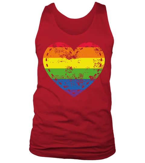 LGBT Heart Hand Sign Gay Pride Rainbow Flag Pride Tank Top Unisex