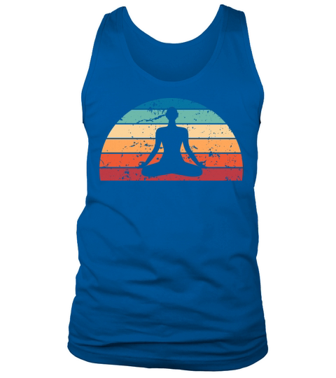 Retro Meditation Sunset Vintage Yoga Sunrise Tank Top Unisex