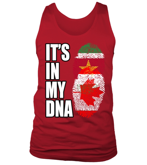 Surinamese And Canadian Vintage Heritage DNA Flag Tank Top Unisex