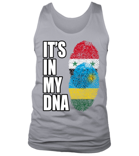 Syrian And Rwandan Vintage Heritage DNA Flag Tank Top Unisex