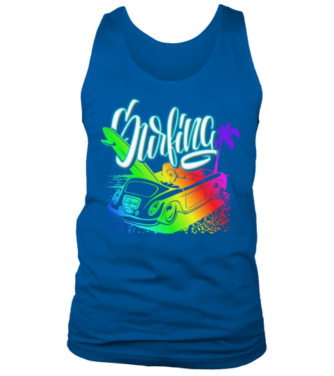 Tropical Beach Surf Surfing Surfer Ocean Design Tank Top Unisex