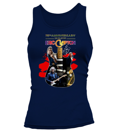 75th Anniversary 1945-2020 Eric Clapton Guitar Signature shirt Tank top Woman