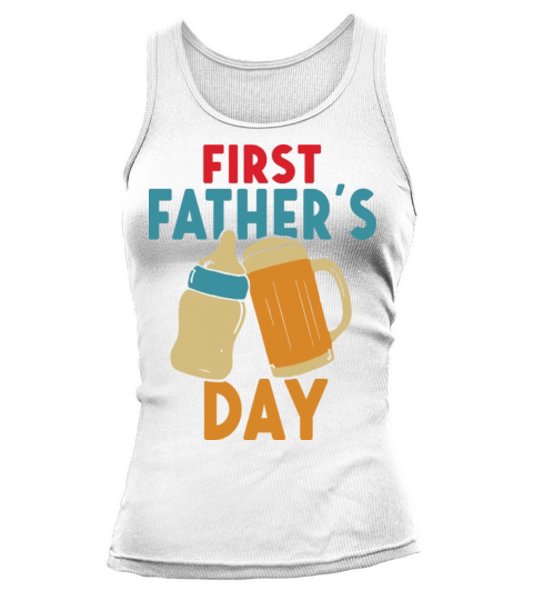 First Fathers Day Gift Beer Baby Bottle Daddy 2022 Tank top Woman