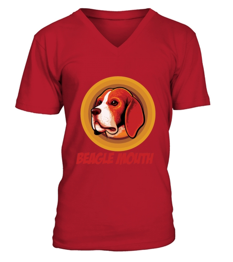 Beagle Mouth T-shirt V-Neck T-shirt