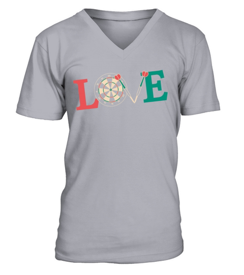 Darts Board Vintage Love V-Neck T-shirt
