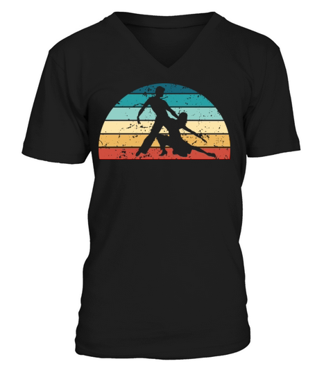 Retro Dancing Sunset Vintage dancer Sunrise V-Neck T-shirt