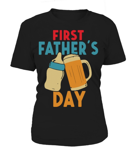 First Fathers Day Gift Beer Baby Bottle Daddy 2022 Women's T-Shirt