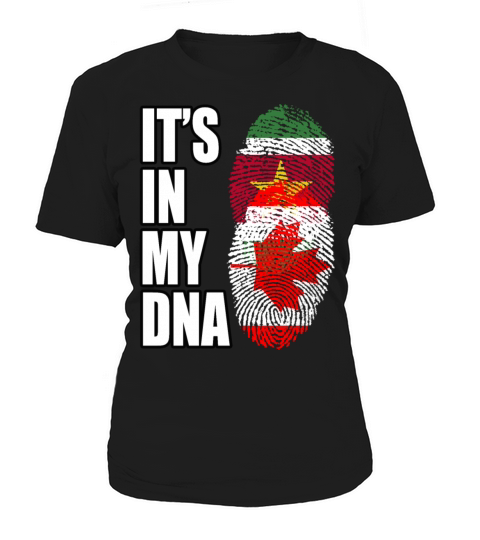Surinamese And Canadian Vintage Heritage DNA Flag Women's T-Shirt