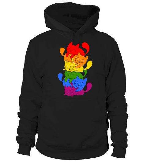 LGBT Color Cat Lesbian Gay LGBTQ Pride Transgender Hoodie Unisex