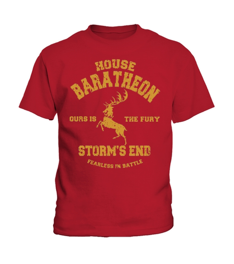 house baratheon ours is the fury storm and fearless in battle shirt, hoodie, sweater Kids T-Shirt