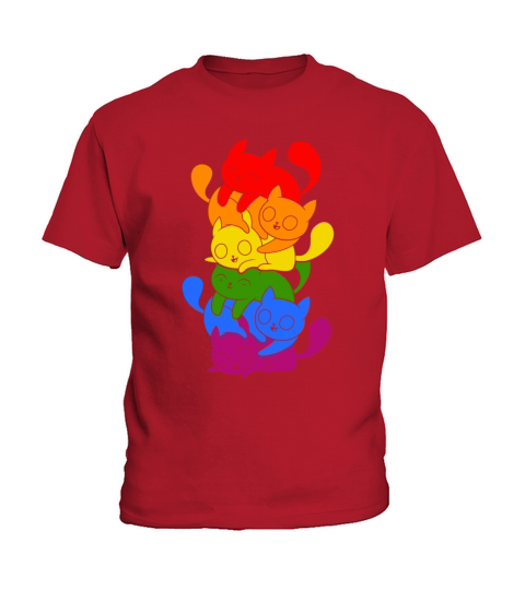 LGBT Color Cat Lesbian Gay LGBTQ Pride Transgender Kids T-Shirt