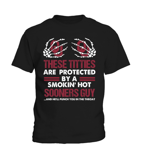 These titties are protected by a smokin Kids T-Shirt