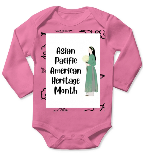 Asian Pacific American Heritage Month Long Sleeve Baby One-Piece