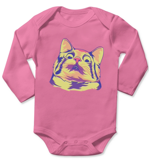 Cat ugly Long Sleeve Baby One-Piece