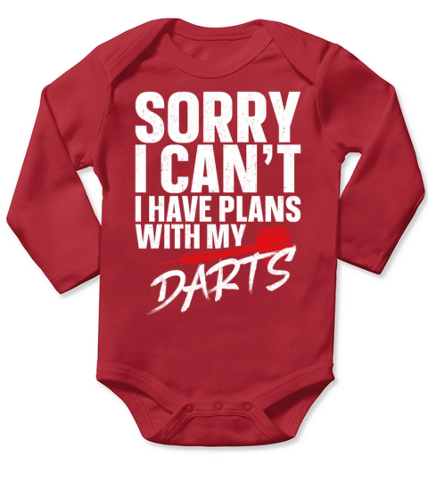 Darts Vintage Sorry I CanT I Have Long Sleeve Baby One-Piece