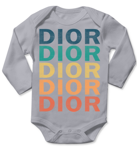 Dior Name T Shirt - Dior Vintage Retro Name Gift I Long Sleeve Baby One-Piece