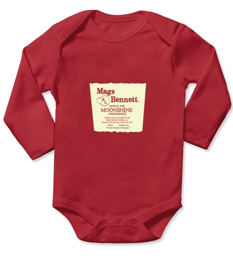 Mags Bennett Apple Pie Moonshine Long Sleeve Baby One-Piece