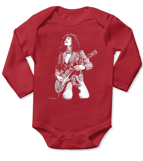Marc Bolan on Stage Fan Long Sleeve Baby One-Piece