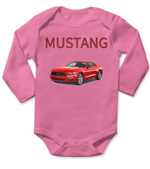 RED MUSTANG Long Sleeve Baby One-Piece