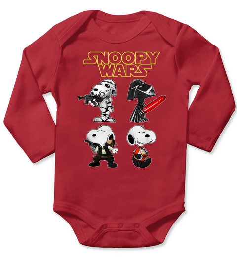 Snoopy War Long Sleeve Baby One-Piece