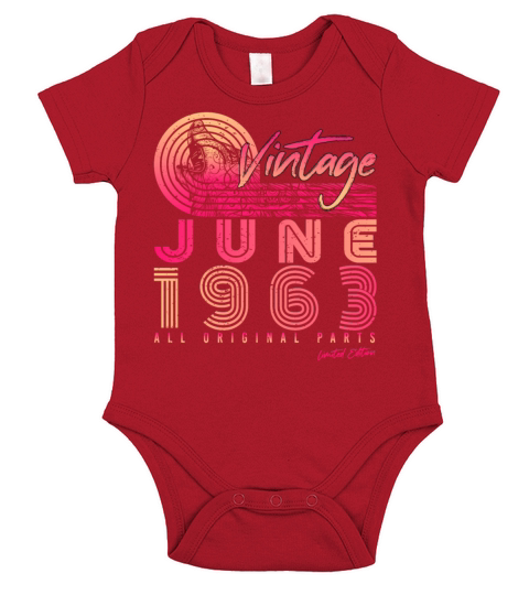 1963 June Vintage Short Sleeve Baby One-Piece
