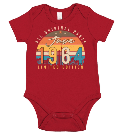 1964 June Everything Original Short Sleeve Baby One-Piece