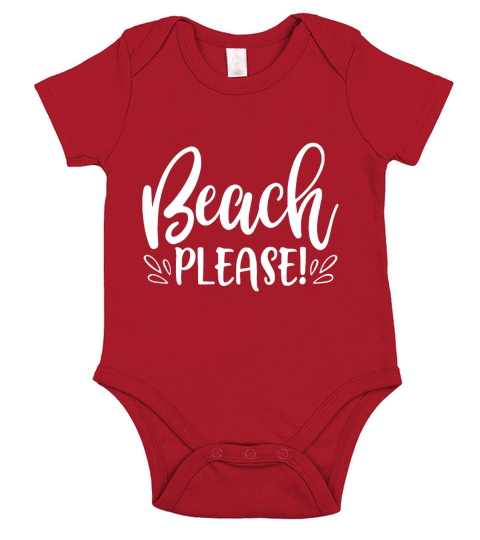 Beach Please Shirt Lustige Sommerferien Sprüche Short Sleeve Baby One-Piece