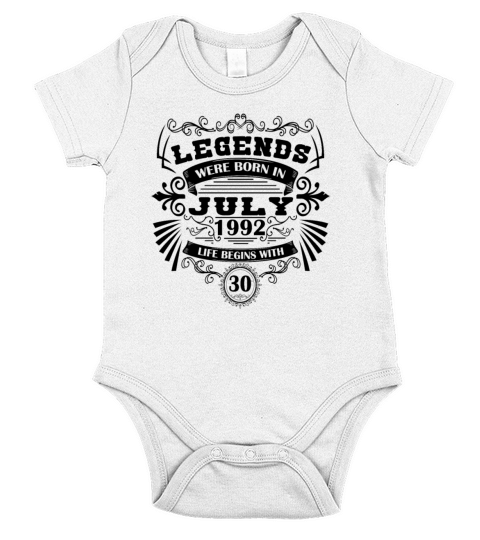 Born in 1992 July 1992 sayings vintage Short Sleeve Baby One-Piece