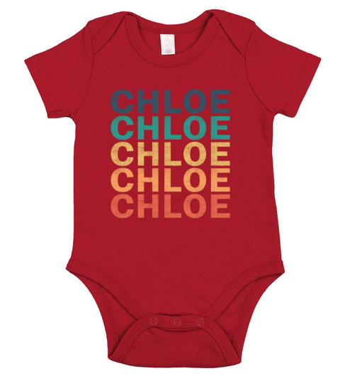 Chloe Name T Shirt - Chloe Vintage Retro Name Gift Short Sleeve Baby One-Piece