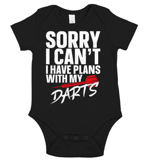 Darts Vintage Sorry I CanT I Have Short Sleeve Baby One-Piece