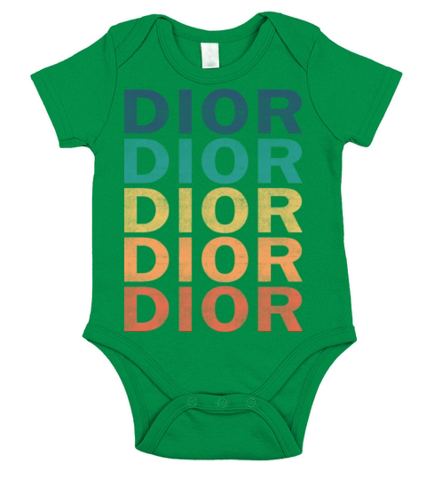 Dior Name T Shirt - Dior Vintage Retro Name Gift I Short Sleeve Baby One-Piece