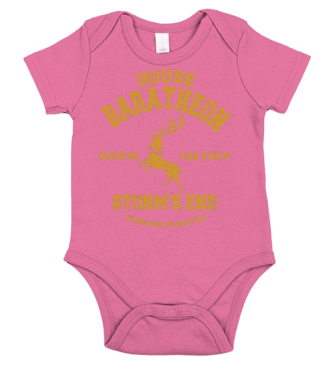 house baratheon ours is the fury storm and fearless in battle shirt, hoodie, sweater Short Sleeve Baby One-Piece