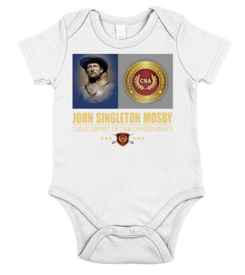John Singleton Mosby gray ghost of the confederacy Short Sleeve Baby One-Piece