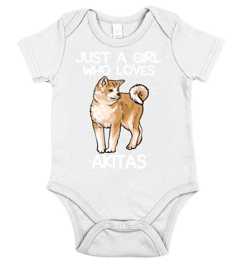 Just A Girl Who Loves Akitas Short Sleeve Baby One-Piece
