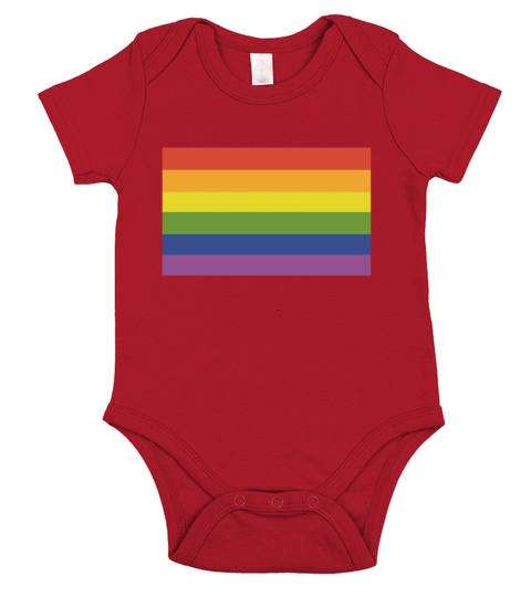 Rainbow Flag Short Sleeve Baby One-Piece