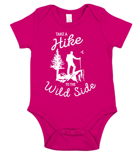 Take A Hike Funny Retro Hiker Outdoors Camping Nat Short Sleeve Baby One-Piece