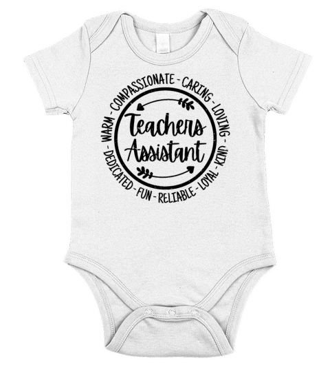 Teachers Assistant Vintage Gift Short Sleeve Baby One-Piece