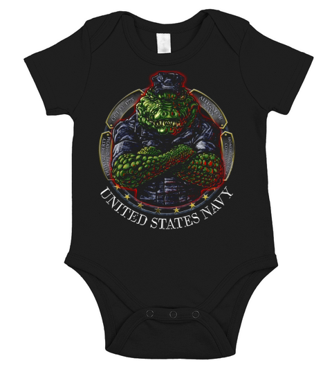The United States Gator Navy Short Sleeve Baby One-Piece