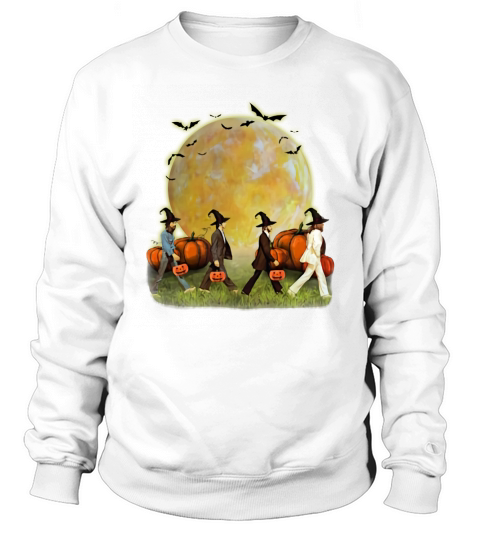 Halloween Moon Pumpkins The Beatles Abbey Road Sweatshirt Unisex