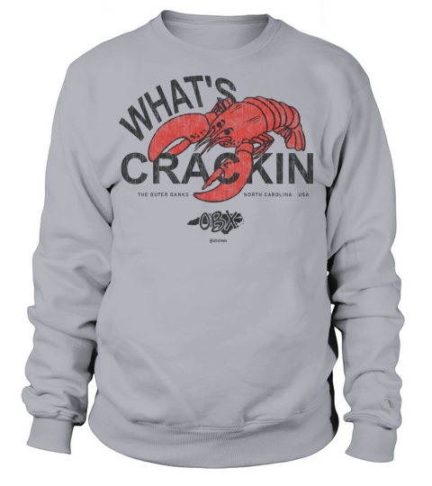 Whats Crackin Lobster Outer Banks NC OBX Vintage Sweatshirt Unisex
