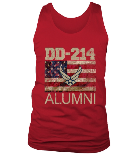 Air Force Alumni DD214 Vintage American Flag Tank Top Unisex