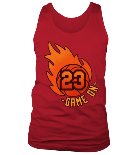Athlete Ball Fire Game Sport Number 23 Basketball Tank Top Unisex