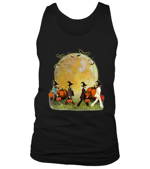 Halloween Moon Pumpkins The Beatles Abbey Road Tank Top Unisex