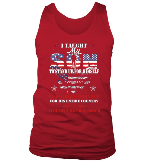 I TAUGHT MY SON - ARMY MOM Tank Top Unisex