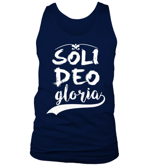 Soli Deo Gloria Reformed Christian Sola Distressed T-shirt Tank Top Unisex