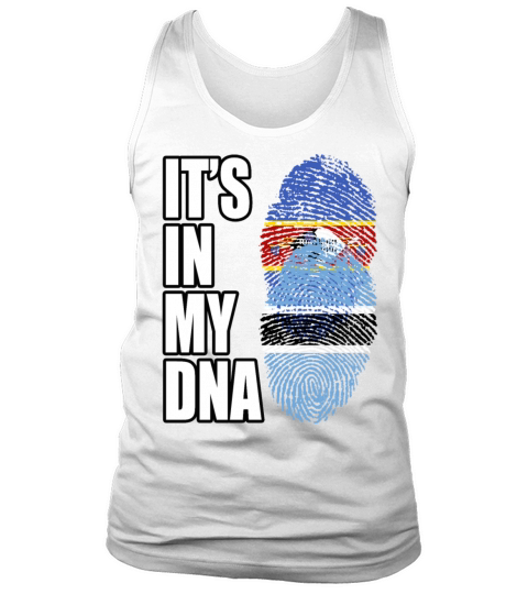 Swazi And Botswanan Vintage Heritage DNA Flag Tank Top Unisex