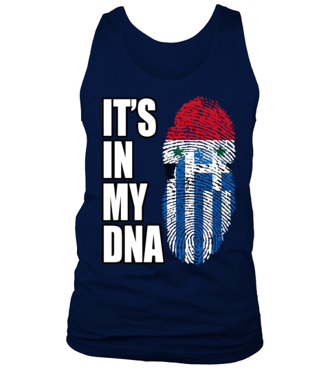 Syrian And Greek Vintage Heritage DNA Flag Tank Top Unisex