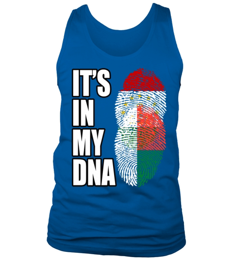 Tajikistani And Malagasy Vintage Heritage DNA Flag Tank Top Unisex
